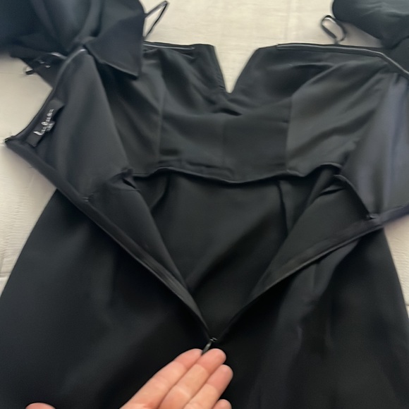 Midi black dress with ruffles from Lulu’s - Picture 2 of 10